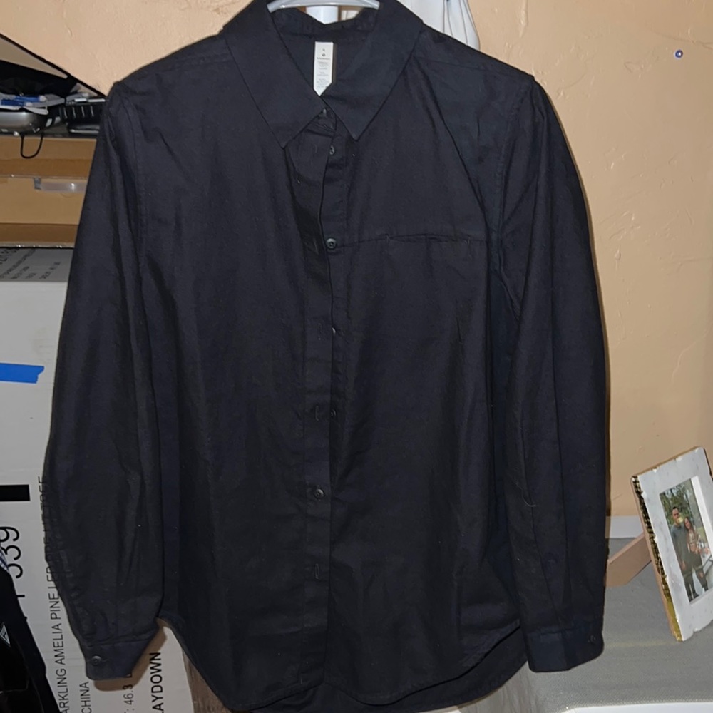 lululemon athletica Black Button-Down Shirt